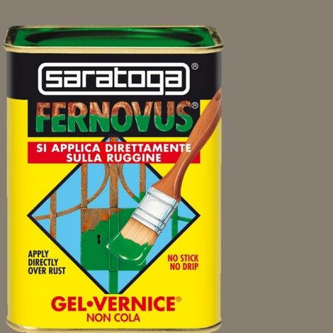 Fernovus Saratoga Vernice Gel Pittura Smalto Antiruggine effetto 2in1 da 750 ml - Colore: GRIGIO GRAFITE ANTICO MICACEO (1/10)