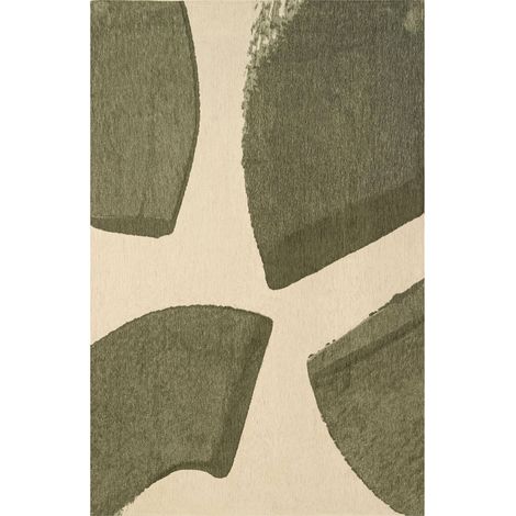 Tapis intérieur extérieur vert jacquard antidérapant - 240 x 340 cm (1/5)