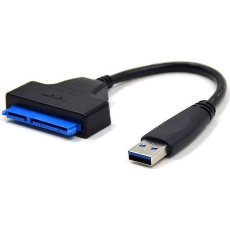 Câble adaptateur USB 3.0 vers SATA pour disques SSD/HDD 2,5 pouces - Convertisseur et câble externe SATA vers USB 3.0, convertisseur USB 3.0 - SATA III (SATA-USB 3.0). (1/4)