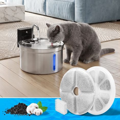 8pcs filtres de Rechange+1pcs boîtier de Filtre ABS+8pcs éponge Pompe à Eau pour Fontaine à Chat, filtres sains et hygiéniques pour Fontaine à Eau pour Animaux domestiques(FN-W08/W08L) (1/5)