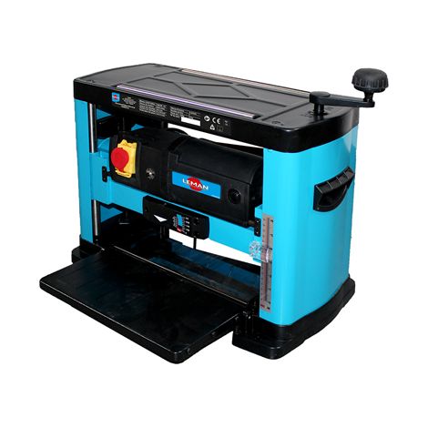 LEMAN - Regruesadora Cepilladora de Madera LORAB330, 330 mm, Motor 1500 W, 2 Cuchillas Reversibles, Máquina Profesional para Ajuste de Grosor