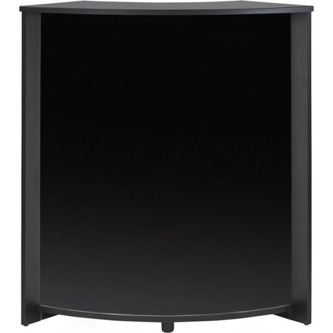 Beaux Meubles Pas Chers – Meuble bar 96 cm avec façade noire – Dimensions 96,7 x 104,8 x 44,9 cm – Panneaux mélaminés E0.5 – 3 niches réglables (1/5)