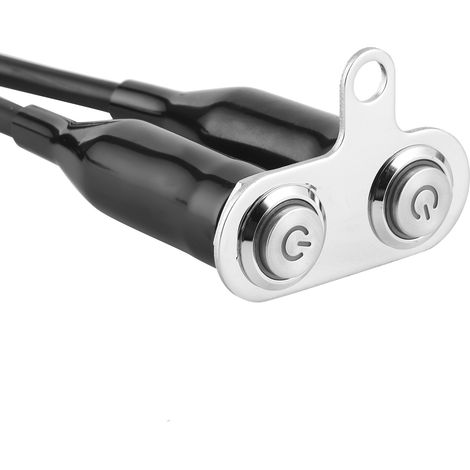 Motorrad-Halterungsschalter aus Edelstahl mit 2 LED-Leuchten (1/5)