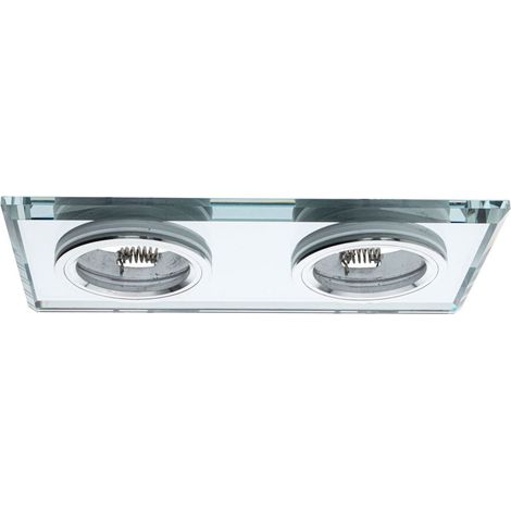 Faretto da soffitto incasso 2xGU10 35W cromato EKOS919 (1/5)