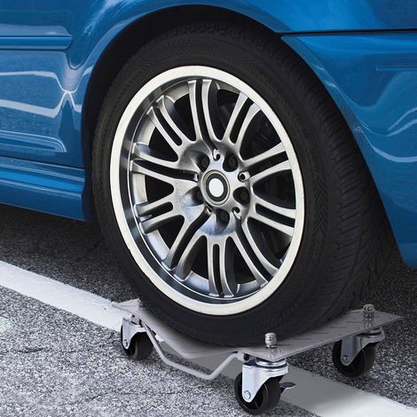 Chariots de Manutention Voiture 680 kg Roulettes Verrouillables 360° 40,5 x 30 cm CW21417 (1/3)