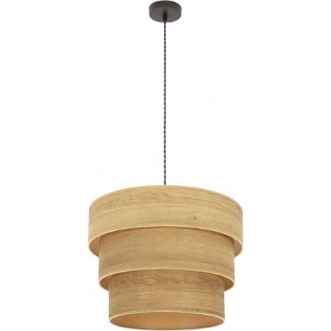 Dreifach-Hängeleuchte smile 1xe27 braun/hellbraun Holz regx40x40 cm (1/2)