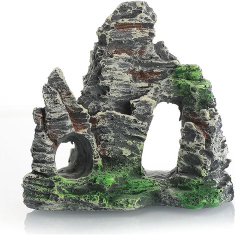 1 trou d'arbre artificiel, résine, dimensions 11,5 x 6 x 11 cm ou 11,5 x 8,5 x 10 cm, pour aquarium et bassin à poissons (1/5)