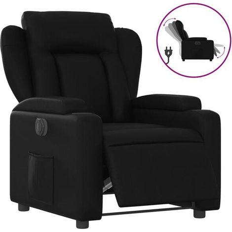 Fauteuil inclinable électrique en similicuir noir (1/5)