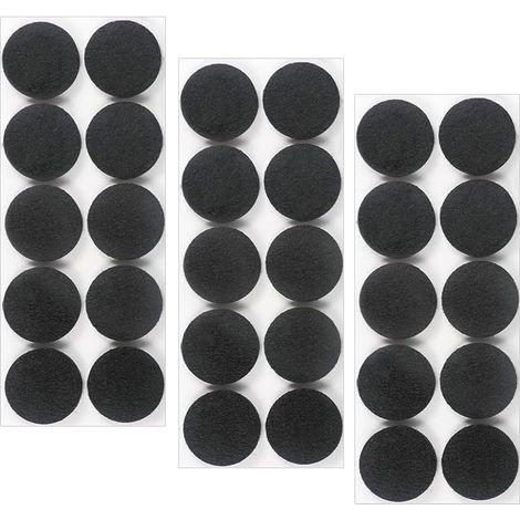 30 Pieces Furniture Glides 35 mm Protective Chair Leg 5 mm Thick Pad Chair for Furniture Legs, Chair Legs, Hard Wood Floor Protection (Black, 35 mm) (1/5)