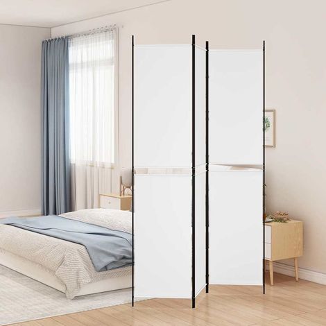 Cloison de séparation 3 panneaux-Paravent-Séparateur de pièce Blanc 150x220 cm Tissu 827116 (1/5)