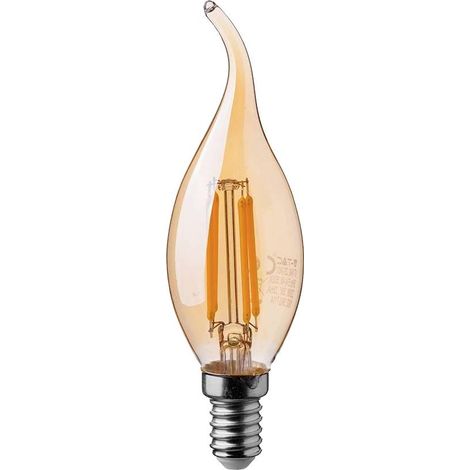 V-TAC 217114 LED CEE F (A - G) E14 forme de flamme coup de vent 4.00 W blanc chaud (Ø x H) 35 mm x 1 (1/7)