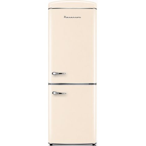 Frigorífico retro ravanson lkk-315rm 597 mm x 707 mm x 1943 mm  315 l  total no frost  clase e  color crème (1/5)