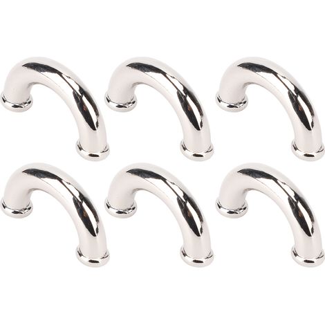 Lot de 10 attaches en forme d'arche en métal argenté avec boucle en D et vis de croisement de 5,5 mm pour portefeuilles, colliers et sacs. (1/5)