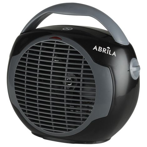 Termoventilador Llama Negro/Gris 2000W 2 Potencias 3 Funciones Termostato Antivuelco (22.6x24.7x17cm)
