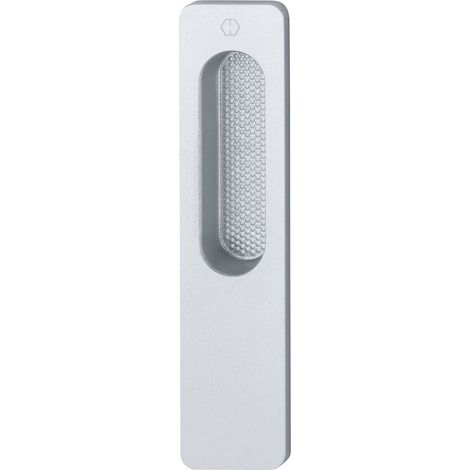 HOPPE Hebeschiebetürmuschel OMEGA außen eckig, Aluminium silber eloxiert (1/3)