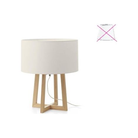 Table lamp KARA E27 40W Legno di faggio (1/2)