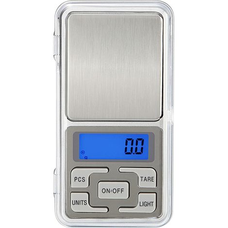 Balanza digital de bolsillo de 200 g/0,01 g, minibalanza electrónica portátil de alta precisión, pantalla LCD retroiluminada, función de tara, apagado automático. (1/4)