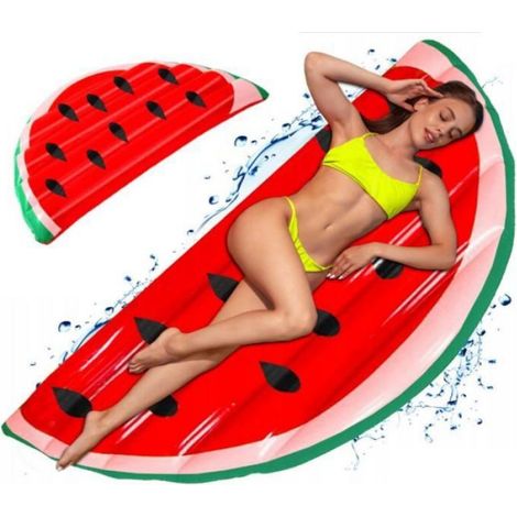 Matelas de plage gonflable XXL pastèque 2651 pour la natation. la piscine. la plage et les vacances (1/5)