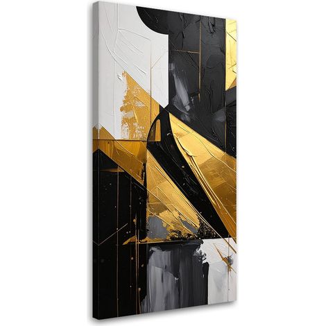 Wandbild Geometrische Abstraktion goldene Akzente 50x100 cm (1/5)