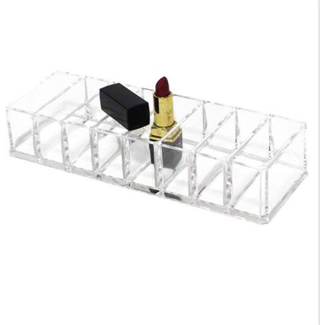 Mensola trasparente per cosmetici – Plastica lavabile per bagno/negozio (1/5)