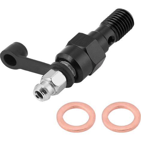 M10x1.25mm moto frein matre-cylindre étrier vis de purge mamelon Banjo boulon bouchon anti-poussière noir (1/5)