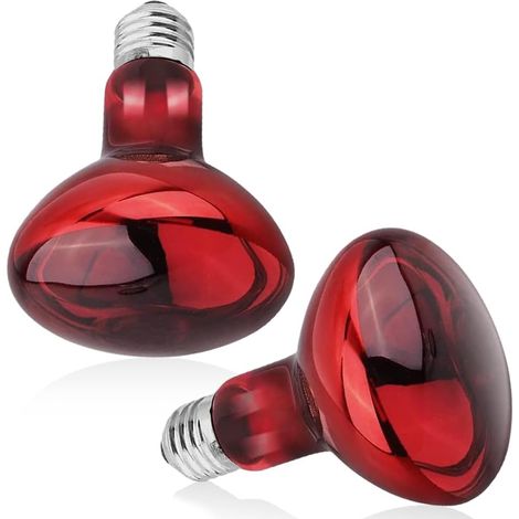 Ampoules Chauffantes, 2 Pièces 110W Lampe Chauffante Rouge pour Reptiles, Durable Chaleur Lumière pour Animaux de Compagnie pour Reptile et Tortue Lézard Amphibie, 220V (1/5)