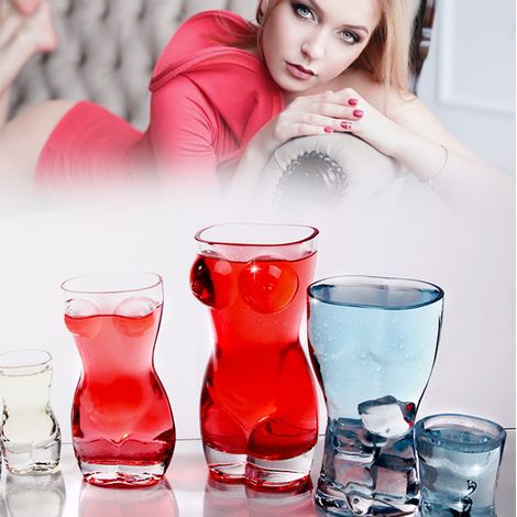 Verres à shot en forme de corps (femme et homme) pour vodka, whisky et bière (1/5)