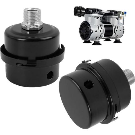 2 Pièces Silencieux De Filtre à Air, Filtre à Air 3/8" 16mm en Métal, Accessoire pour Compresseur d'Air Sans Huile, Améliore Performance et Durabilité filtre silencieux à air comprimé (1/5)