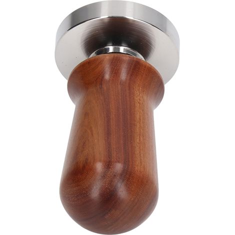 Tasseur à café portable, design séparé, en acier inoxydable, avec manche ergonomique en bois, pour la maison et les cafés (58 mm). (1/5)