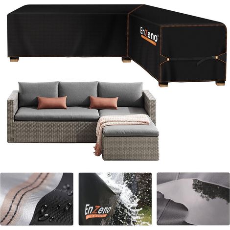 Gartenmöbel Abdeckung für L-Form Sofa, wasserdicht, 210x140x75cm (1/5)