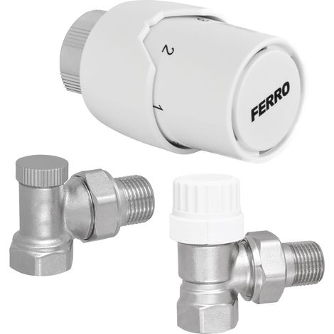 Winkel-Thermostatarmatur mit 1/2"-Kopf