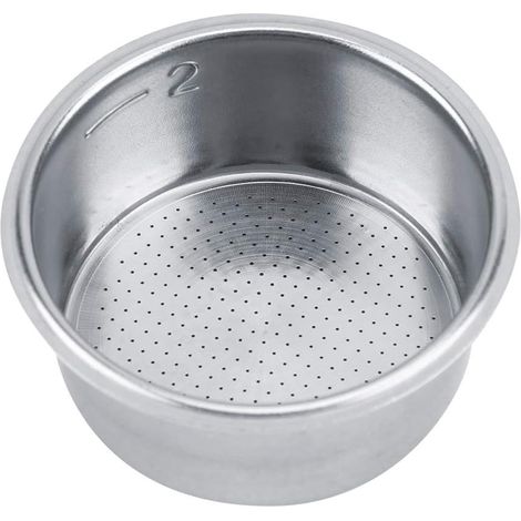 Filtre à Café En Acier Inoxydable - 62.5 mm x 28 mm - Fond Plat - 583 Trous - Pour Porte-Filtre Sans Fond - 1 Pièce (1/5)