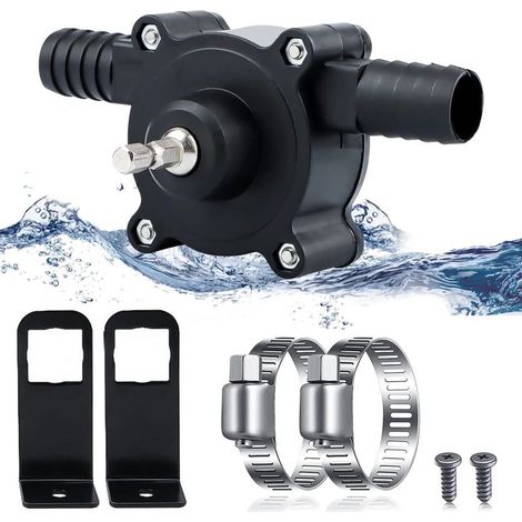 Ej.Life Portable Mini Perceuse Électrique Alimenté Pompe À Eau Moteurs Diesel Huile Liquide Eau Main Pompes De Transfert Auto-Amorçantes Vitesse De Pompage Rapide (1/5)