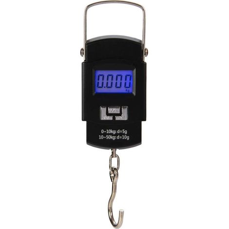 Gepäckwaage, 50 kg, tragbare digitale Angelwaage, Waage zum Angeln, Kofferwiegen, Reisen, Heimgebrauch - Crezuo