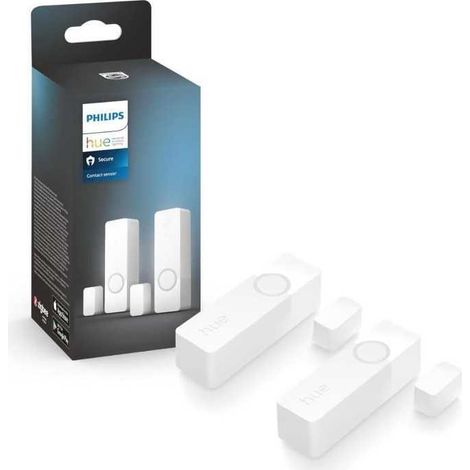 Capteurs de contact - Philips Hue - Secure - x 2 - Porte ou fenetre - Installation facile - Contrôle depuis l'application - Bla
