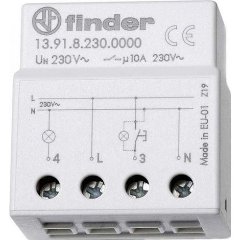 Finder Stromstoßschalter 1S 10A 230VAC 13.91.8.230.0000 (1/2)