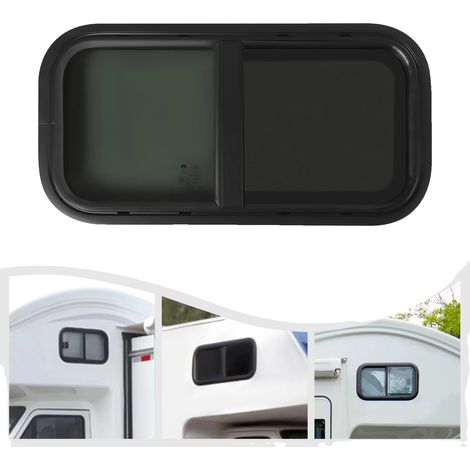 Fenêtre de camping-car, 600 mm x 300 mm, matériau en aluminium, installation par serrage, design étanche, compatible avec les camping-cars et les remorques (1/5)