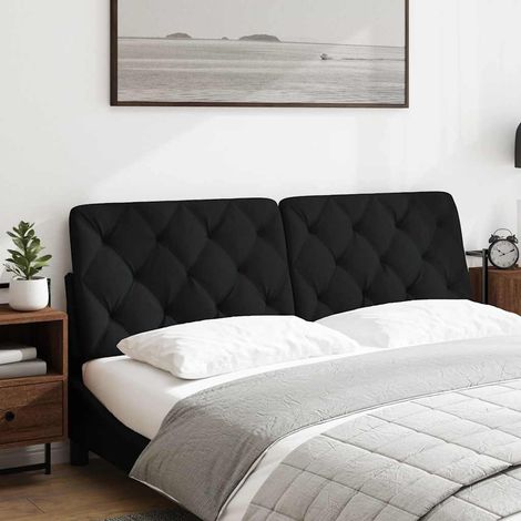 Coussin de tête de lit noir 160 cm tissu CFW24388 (1/5)