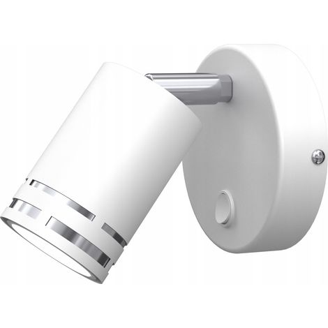 Applique da parete Lampada da comodino Lampada LED GX53 orientabile bianca cromata (1/5)