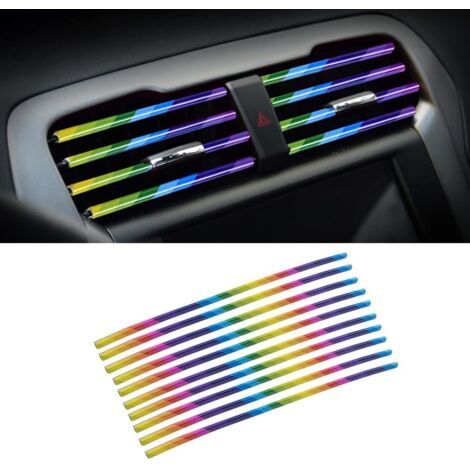 （couleur）20 PCS accessoire voiture interieur voiture accessoires interieur accessoires voiture intérieur tuning voiture Bandes Décoration de Sortie d’Air de Voiture Bande de Grille d'Aération