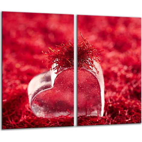 Tagliere di vetro 2x 30x52 cuore (1/5)