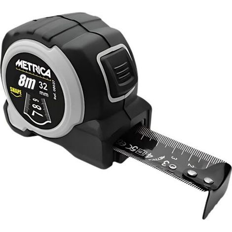Mètre ruban professionnel autobloquant Métrique SHAPE 8 mx 32 mm - METRICA - 08038 (1/3)