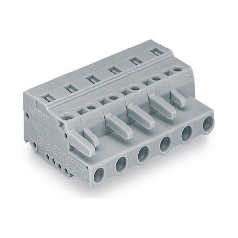 Accessoires de connexion WAGO 231-206 6 broches espacement 7,5 mm