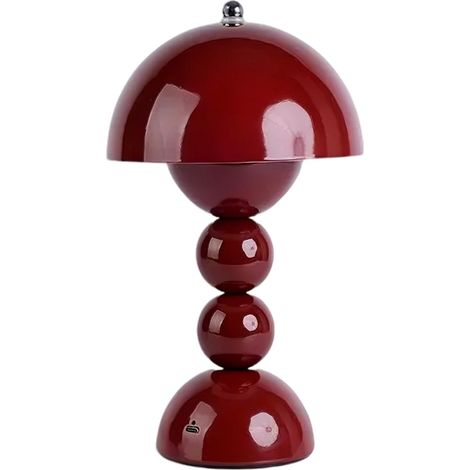 Lampe de chevet rechargeable tactile variable en 3 couleurs, lampe à batterie portable en forme de champignon pour table de chevet, cuisine, bureau, décoration (1/4)