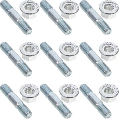 Pair Vis de Stabilisation de Chaîne et Écrous à Double Extrémité pour Tronçonneuse, Kit Entretien Chaîne, Fixation pour Guide-chaîne, Métal Robuste, Installation Rapide, Usage (1/5)