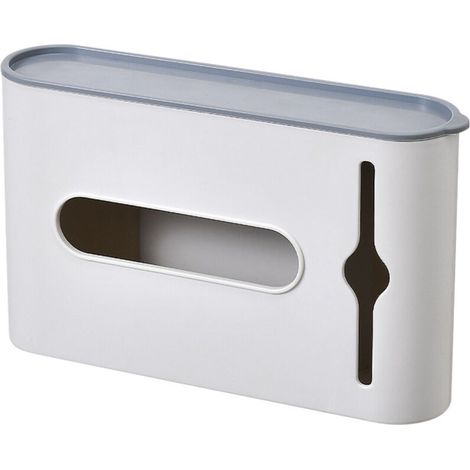 Boîte de rangement pour sacs poubelle, distributeur de sacs poubelle, support mural auto-adhésif pour sacs en plastique, distributeur de sacs d'épicerie pour la maison, la cuisine et la salle de bain (1/5)