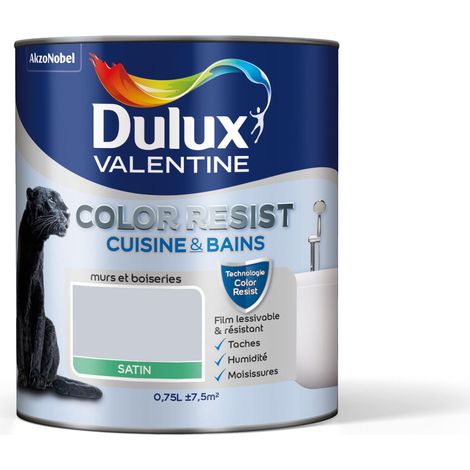 Peinture Color Resist Cuisine & Bains Satin Hammam 0,75 L - Dulux Valentine