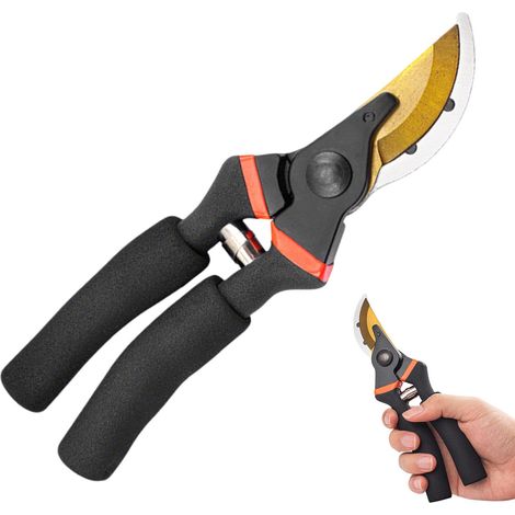 Secateur de Jardin, Ciseaux Jardinage, Sécateur de Jardin, Poignée Confortable, Conception Économe en Énergie, pas Facile à Fatiguer, Adaptés à la Taille des Branches (1/5)