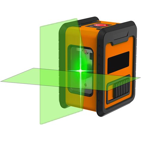 Mini-tragbare Infrarot-Wasserwaage, grünes Licht, 2 Linien, hohe Präzision und starke Lichtleistung.