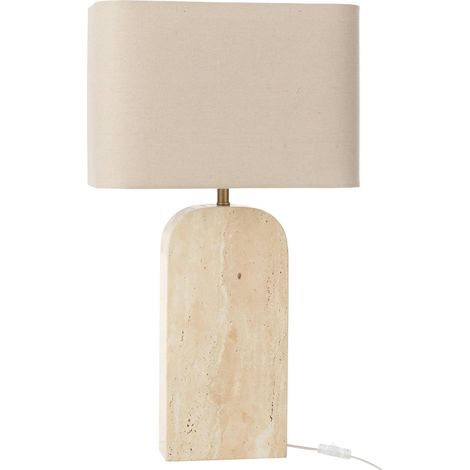 Lampe travertin beige élégance naturelle pour salon raffiné - Beige travertin naturel (1/5)